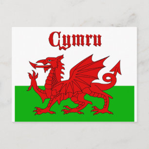 Carte Postale Drapeau gallois Cymru