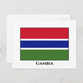 Carte Postale Drapeau Gambie (Devant / Derrière)