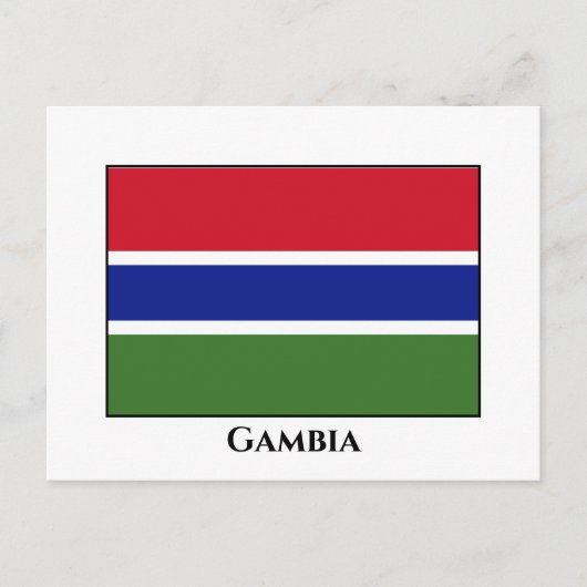 Carte Postale Drapeau Gambie (Devant)