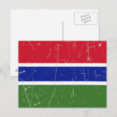 Carte Postale Drapeau Gambie griffé (Devant / Derrière)