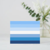 Carte Postale Drapeau Gay Male Pride (bleu) (Debout devant)