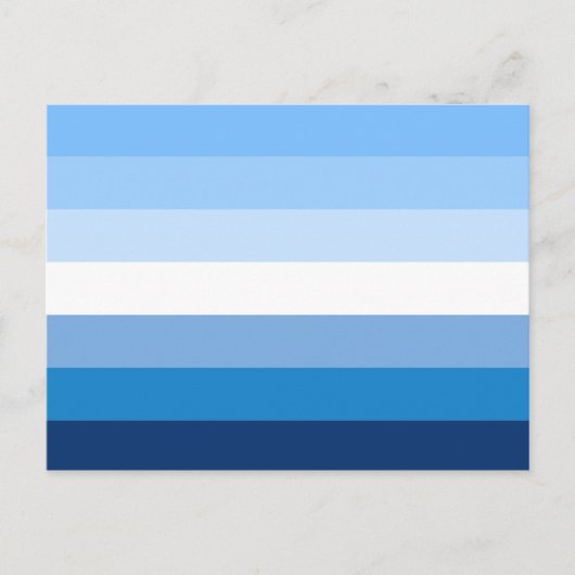Carte Postale Drapeau Gay Male Pride (bleu) (Devant)