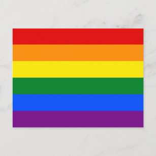 Carte Postale Drapeau Gay pride arc-en-ciel LGBT