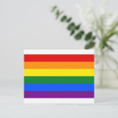 Carte Postale Drapeau Gay pride arc-en-ciel LGBT (Debout devant)
