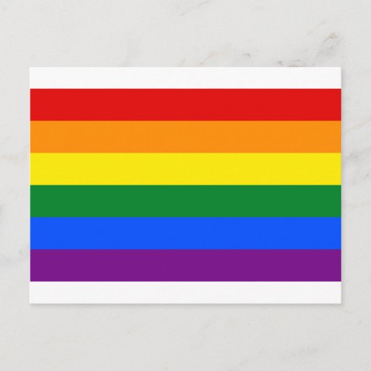 Carte Postale Drapeau Gay pride arc-en-ciel LGBT (Devant)