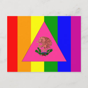 Carte Postale Drapeau Gay pride mexicain