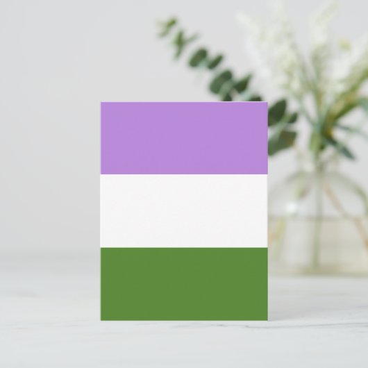 Carte Postale Drapeau Genderqueer (Debout devant)