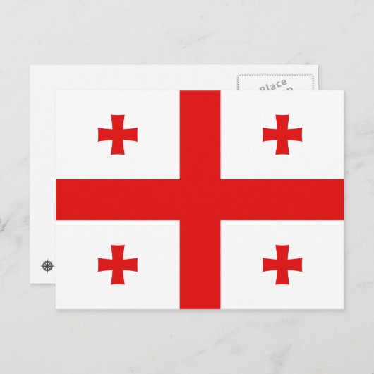 Carte postale Drapeau Géorgie (Devant / Derrière)
