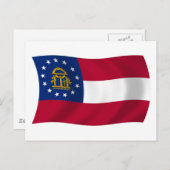 Carte postale Drapeau Géorgie (Devant / Derrière)