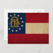 Carte Postale Drapeau Géorgie VINTAGE.png (Devant / Derrière)