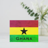 Carte Postale Drapeau Ghana (Afrique de l'Ouest) (Debout devant)