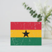 Carte Postale Drapeau Ghana griffé (Debout devant)