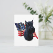 Carte Postale Drapeau Giant Schnauzer (Debout devant)