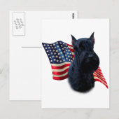 Carte Postale Drapeau Giant Schnauzer (Devant / Derrière)