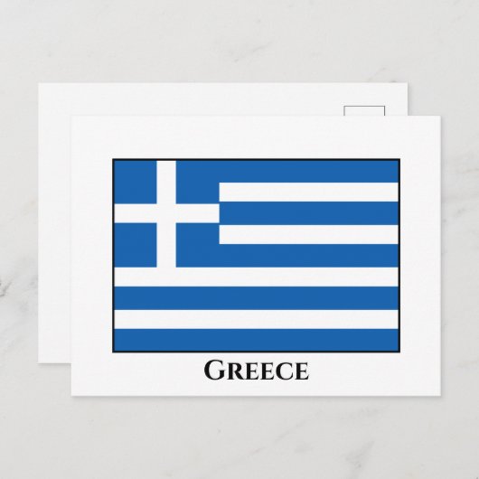 Carte Postale Drapeau grec (Devant / Derrière)