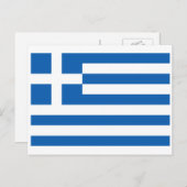 Carte Postale Drapeau grec, Drapeau grec (Devant / Derrière)