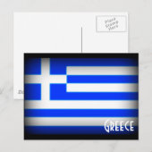 Carte Postale Drapeau Grèce Foncé (Devant / Derrière)