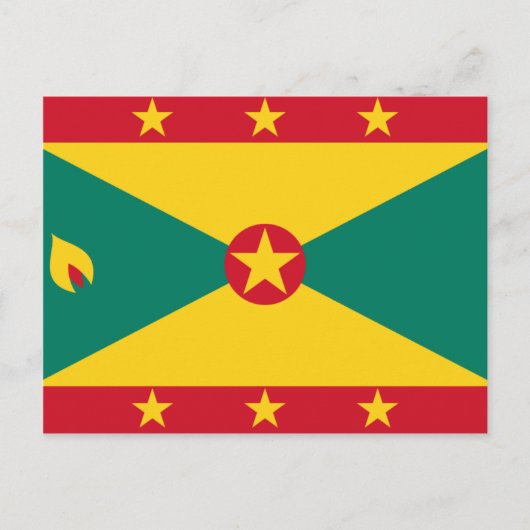 Carte Postale Drapeau Grenade GD (Devant)