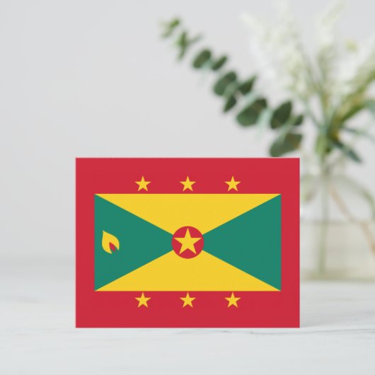Carte Postale Drapeau Grenade - Grenade (Debout devant)