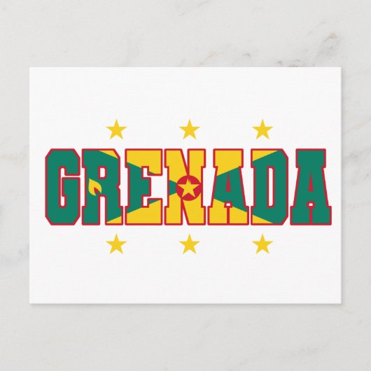 Carte Postale Drapeau Grenade Varsity Carnaval Grenadien Caraïbe (Devant)