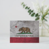 Carte Postale Drapeau Grunge California (Debout devant)
