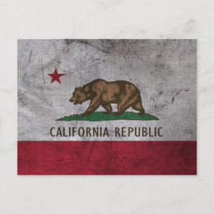 Carte Postale Drapeau Grunge California
