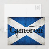 Carte Postale drapeau grunge Cameron (Devant / Derrière)