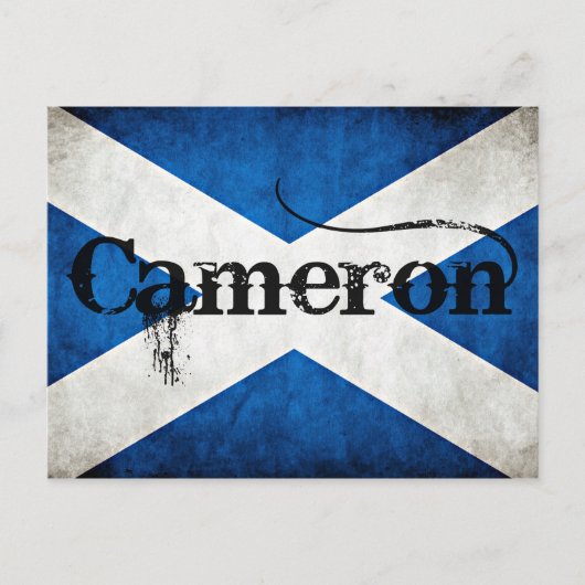 Carte Postale drapeau grunge Cameron (Devant)