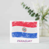 Carte Postale Drapeau Grunge Paraguay (Debout devant)