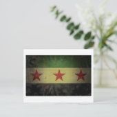 Carte Postale Drapeau Grungy Syrie (Debout devant)