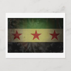 Carte Postale Drapeau Grungy Syrie