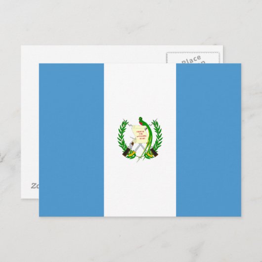 Carte postale Drapeau Guatemala (Devant / Derrière)