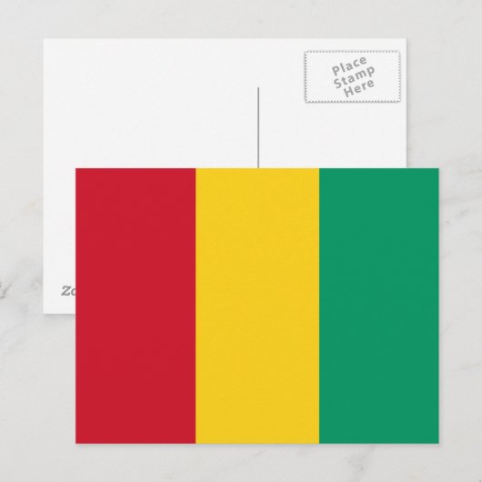 Carte Postale Drapeau Guinée (Devant / Derrière)