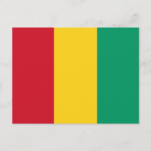 Carte Postale Drapeau Guinée (Devant)
