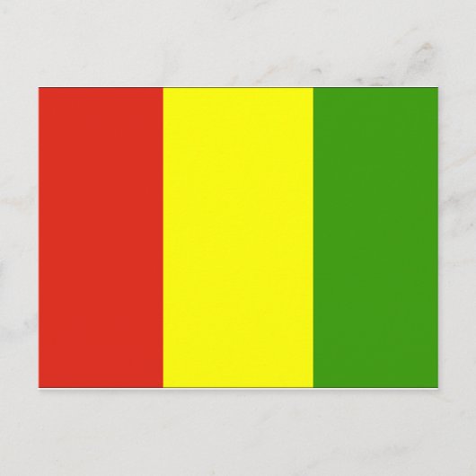 Carte Postale Drapeau Guinée (Devant)