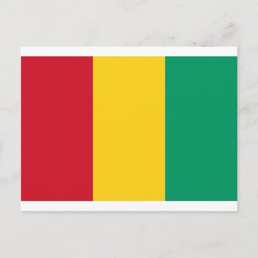 Carte Postale Drapeau Guinée (Devant)