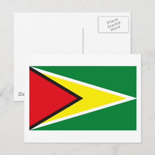 Carte postale Drapeau Guyana (Devant / Derrière)