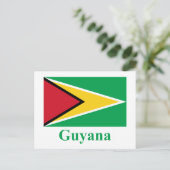 Carte Postale Drapeau Guyana avec nom (Debout devant)