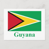 Carte Postale Drapeau Guyana avec nom (Devant)