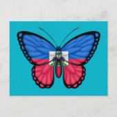 Carte Postale Drapeau haïtien de papillon (Devant)