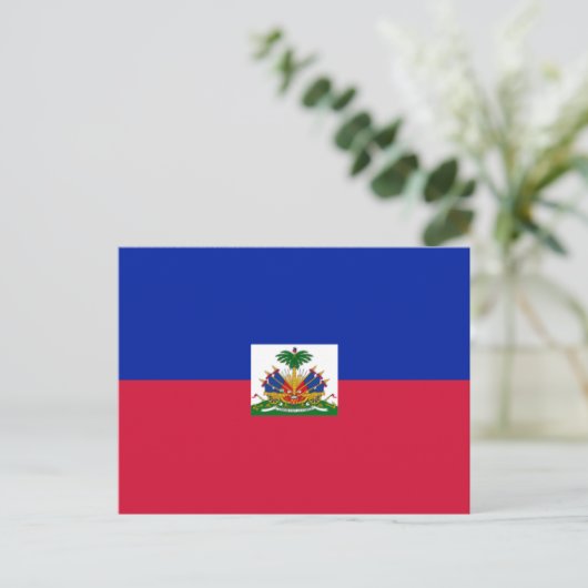 Carte Postale Drapeau haïtien, Drapeau d'Haïti (Debout devant)