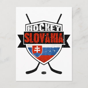 Carte Postale Drapeau Hockey Slovaquie