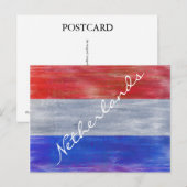 Carte Postale Drapeau hollandais en détresse à Pays-Bas - Hollan (Devant / Derrière)