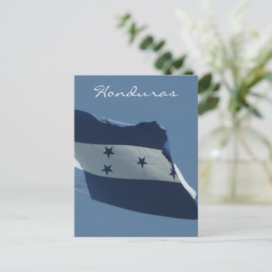 Carte Postale drapeau honduras vert (Debout devant)