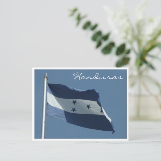 Carte Postale drapeau hondurien (Debout devant)