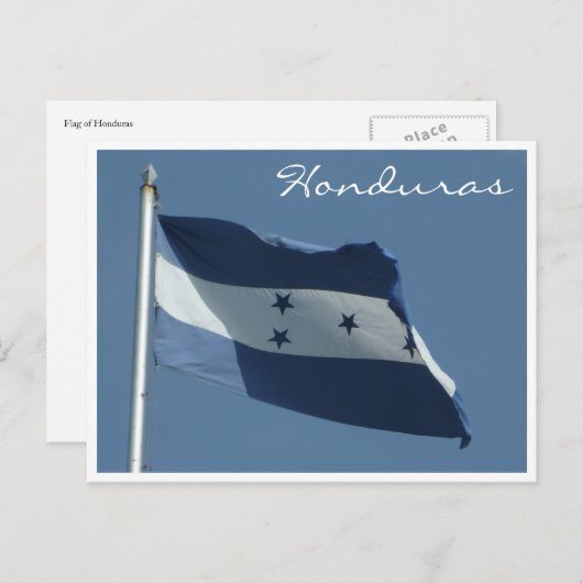 Carte Postale drapeau hondurien (Devant / Derrière)
