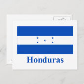 Carte Postale Drapeau hondurien avec nom (Devant / Derrière)