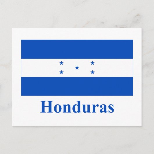 Carte Postale Drapeau hondurien avec nom (Devant)