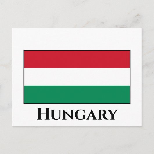 Carte Postale Drapeau hongrois (Devant)