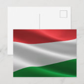 Carte postale drapeau hongrois (Devant / Derrière)